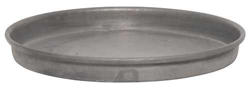 Lysbakke med kant Ø13cm - Zink