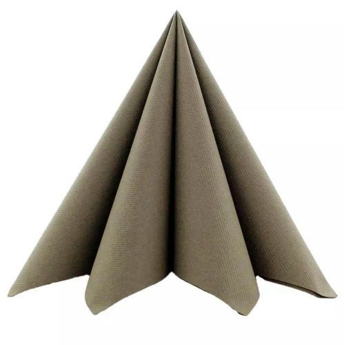 Sovie Stofligende Middagsserviet 12stk – Beige Grå