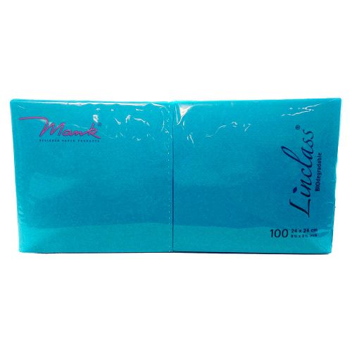 Mank 24x24 Stofligende serviet 100stk - Aqua blå