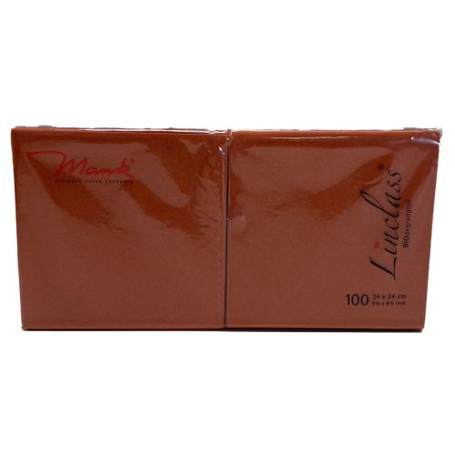 Mank Stofligende Kaffeserviet 100stk - Terrakotta