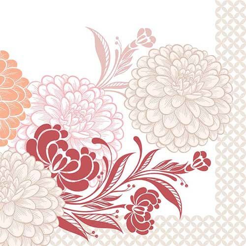 Mank stofligende serviet - 40x40cm - 50stk Clarissa Bordeaux