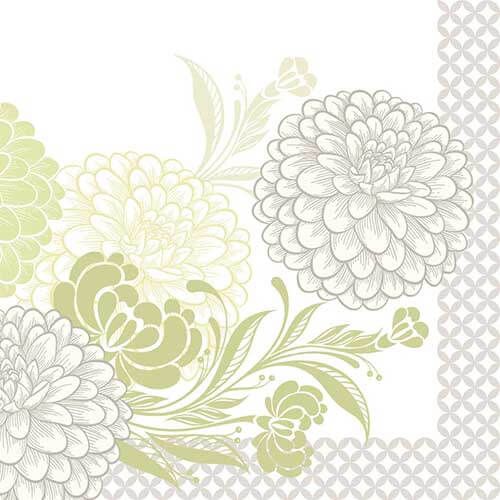 Mank stofligende serviet - 40x40cm - 50stk Clarissa Grøn