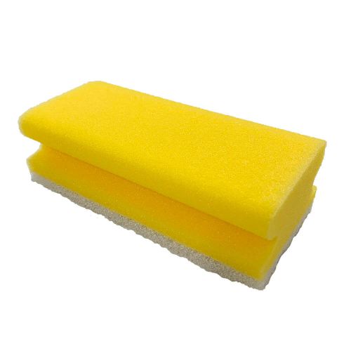 Skuresvamp 10stk - Gul/hvid