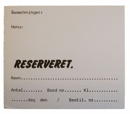 Reserveret blok - 100stk