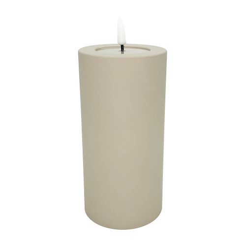 Deluxe LED Bloklys Udendørs 7,5x15cm - Sand