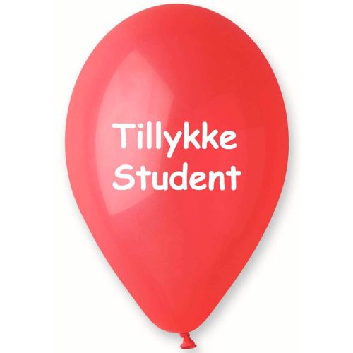 Ballon Student Rød - 10stk