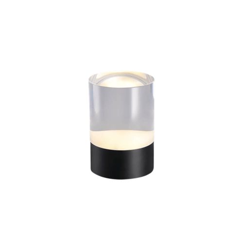 Uyuni LED Genopladelig 6x8cm - Glas Sort