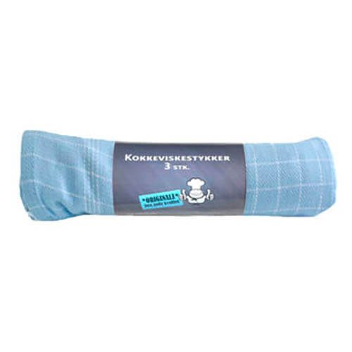 Viskestykke 50x70 3stk - Lyseblå