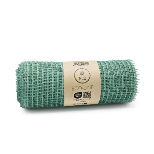 Sizonet jute bordløber 30cm x 5m - Cascade/Sage Green