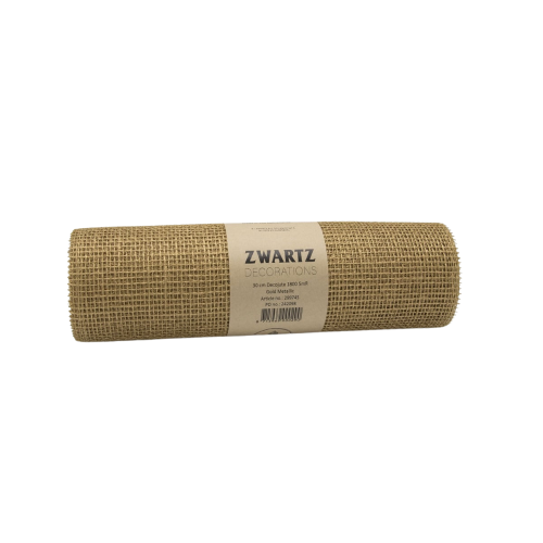 Decojute bordløber 5m x 30cm - Guld Metallic
