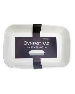 Ildfast fad 32x21 cm - Hvid