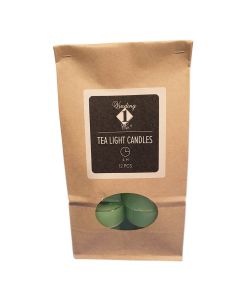 Fyrfadslys Lime 4timer 12stk