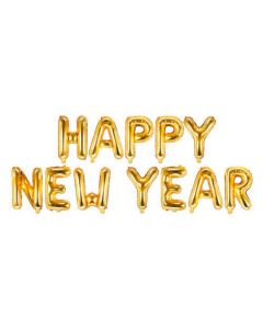 Ballon Happy New Year - Guld
