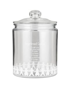 Opbevaringsglas peberkagefigurer og opskrift, 1900 ml