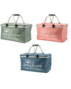 Ensfarvet køletaske m/håndtag - 35 liter