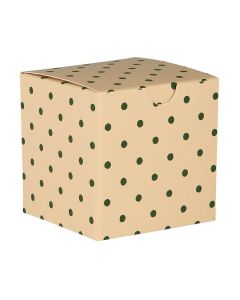 Foldeæske lille m/grønne prikker