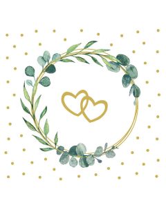 Mank Stofligende Frokostserviet 50stk - Eucalyptus Heart