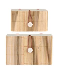 Ib Laursen Æske m/6 rum og bambuslåg