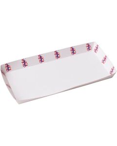 Pølsebakke m/kant Hvid - 100 stk