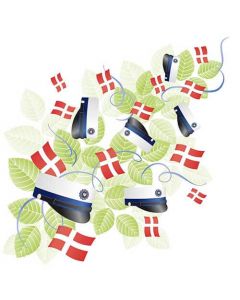 Student stofligende servietter 40x40cm 12stk - Blå