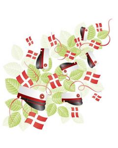 Student stofligende servietter 40x40cm 12stk - Rød