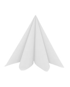 Dunisoft Stofligende Middagsserviet 12stk - Hvid