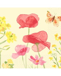 Duni kaffeserviet 24x24cm 50stk - Poppy Field