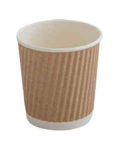 Kaffebæger Ripple Wall 10cl Brun - 25stk