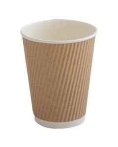 Kaffebæger Ripple Wall 36cl Brun - 25stk