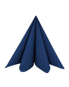 Dunisoft Stofligende Middagsserviet 60stk - Mørkeblå