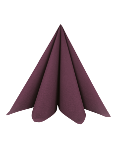 Dunisoft Stofligende Middagsserviet 60stk - Plum