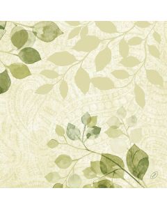 Dunisoft Stofligende Middagsserviet 60stk - Paisley Leaves