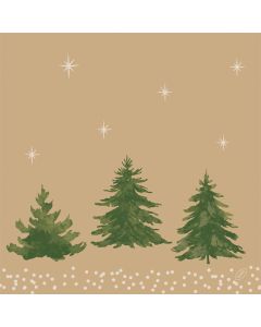 Dunisoft Stofligende Middagsserviet 60stk - Humble Trees