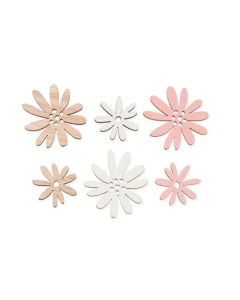 Træblomster Rosa/Hvid - 18 stk