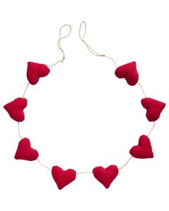 Ranke m/8 røde hjerter - My Nostalgic Christmas - 125cm