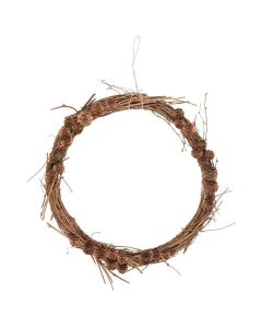 Naturkrans m/lærkekogler - Ø28cm