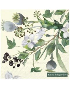 IHR Frokostserviet 3-lags 20stk - Winter Flowers Cream