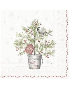 IHR Frokostserviet 3-lags 20stk - Christmas Tree Cream