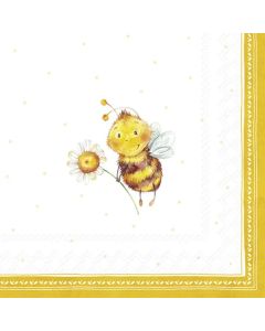 IHR Frokostserviet 3-lags 20stk - Sunny Bee Light Yellow
