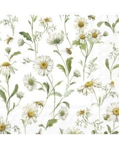 IHR Frokostserviet 3-lags 20stk - Joyful Flowers Light Blue