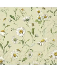 IHR Frokostserviet 3-lags 20stk - Joyful Flowers Light Blue