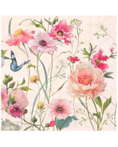 IHR Kaffeserviet 3-lags 20stk - Living wildflowers light rose