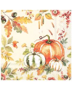 Ihr Frokostserviet 3-lags 20stk - Pumpkin Love Cream