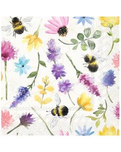 Ihr Frokostserviet 3-lags 20stk - Summer Bees Cream