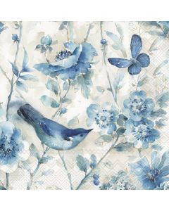 IHR 3-lags Frokostserviet 33x33cm 20stk - Lani Cream Blue