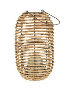 Lygte søgræs og metal m/glasindsats