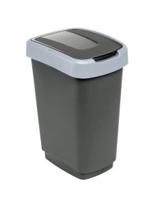 Affaldsspand m/ vippelåg 25L - Grå