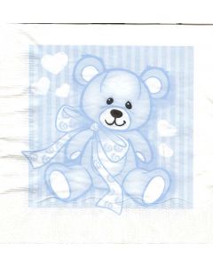Bækkelund 33x33 Bamse stor blå 3lags 20stk