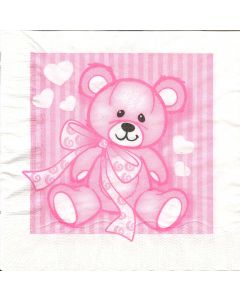 Bækkelund 33x33 Bamse stor rosa 3lags 20stk