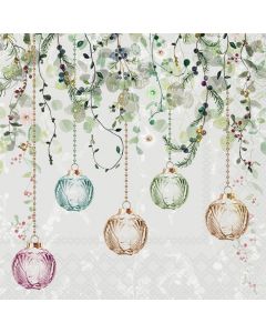 Ambiente Frokostserviet 3-lags 20stk - Mistletoe All Over Grey